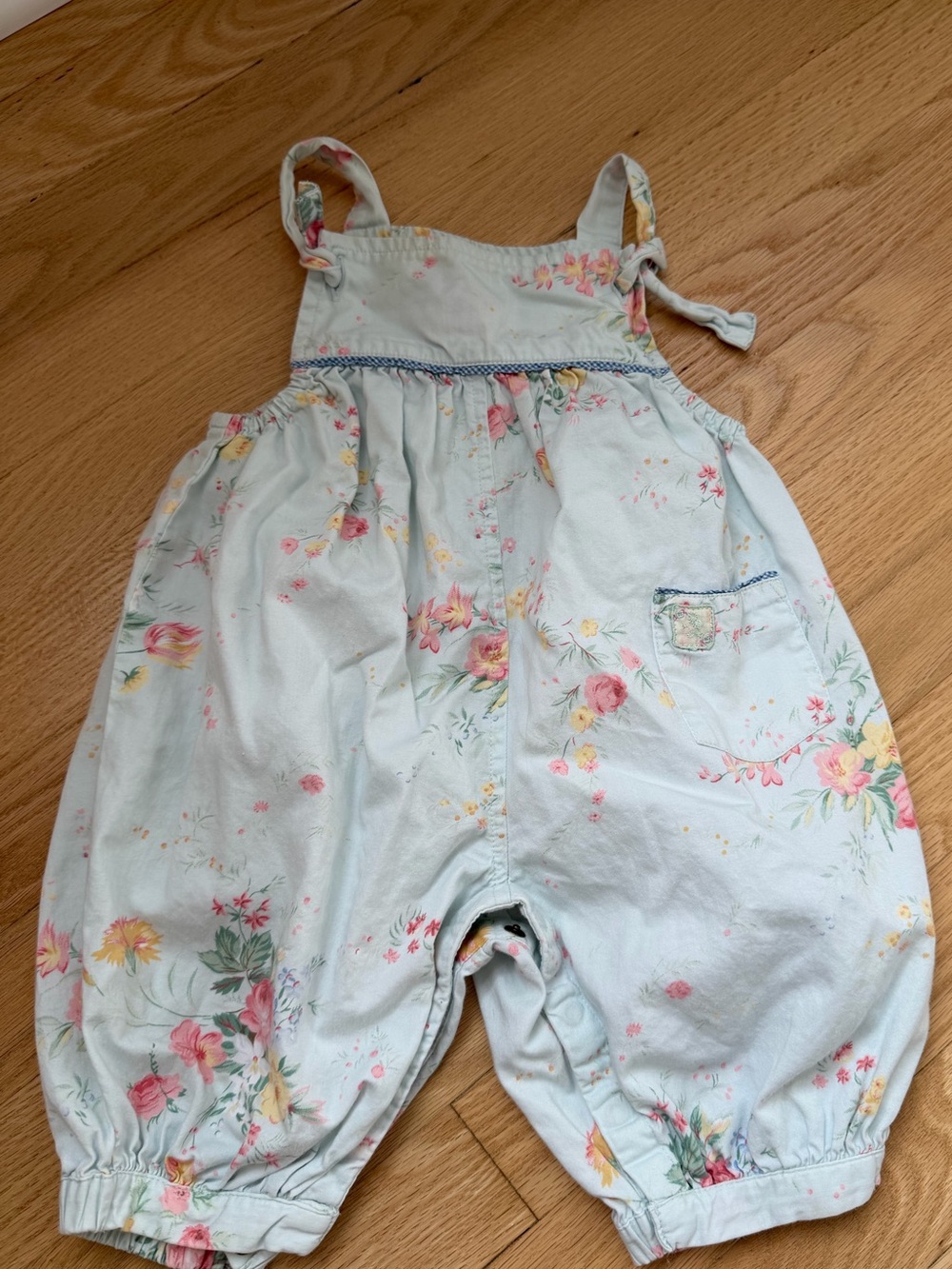 Ralph Lauren blue floral bubble romper size 6-12m